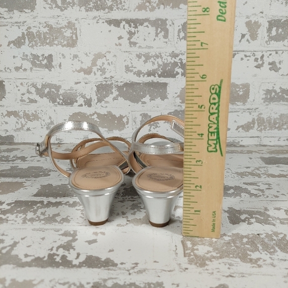 I. Miller Women's Silver Glitter Strappy Wedge Comfort Sandals V302 - Picture 6 of 9